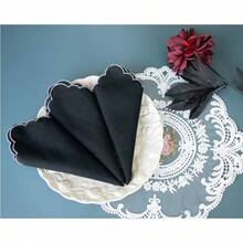 - Pauelos de algodn con bordado blanco para mujer - 6 piezas + BB - Ver 7