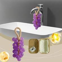 1 pieza Jabón con aroma a uva - Gel de baño y jabón de manos multiusos, con colgante de aromaterapia, limpieza profunda, disponible en aromas: árbol de té, lavanda, rosa, melocotón, jazmín, té verde - Multicolor - Ver 11