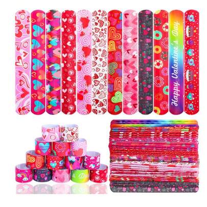 1/12/24/36/88pcs Valentine's Day Clapper Bracelets, Valentine's Party Favors, Can Be Used As Exchange Gifts, Christmas Stocking Stuffers, Birthday Game Prizes Or Gift Bag Fillers, Assorted Styles And Colors