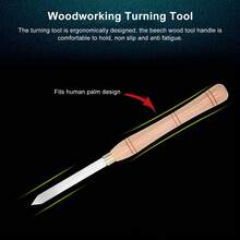 Herramienta de torneado con mango de madera, cincel triangular de acero de alta velocidad para torneado de madera - Beis - Ver 5