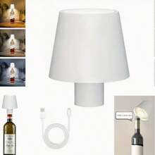 Paralume per bottiglia senza fili con luce, lampada a bottiglia LED dimmerabile, adatta per bottiglie, lampada a bottiglia a 3 temperature di colore ricaricabile, adatta per bar/casa/club/taverna, illuminazione per la casa, illuminazione per taverna, illuminazione di moda, lampada moderna, costruzione durevole, plastica e metallo, controllo touch, luminosità regolabile, decorazione per la casa, per feste - Multicolore - Visualizzare 11