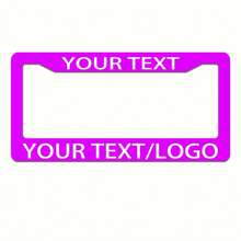 1pc Customizable Personalized Metal License Plate Frame, Custom Text License Plate Frame, 52.5x13cm, 2D Flat, Suitable For  License Plate Frames, License Plate Frame Covers, Car Accessories, Christmas Halloween New Year Holiday Gifts - Multicolor - View 11