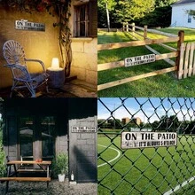 Patio Wall Decor, Tin Plaque Sign For Home, Bar, Pub, Porch, Outdoor Living, 4X16 Inches - On The Patio It'S Always 5 O'Clock Christmas Decorations - 彩色 - 查看 7