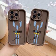 Messi Logo Signature Phone Case For IPhone 16 15 14 13 12 11 Pro Max Mini XR XS X 7 504 Plus Shockproof Soft TPU Back Cover Drop-Resistant, Gifts - Trộn màu 1 - Xem 1