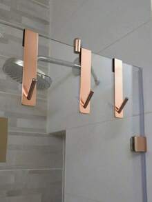 2/1 件不锈钢 S 形淋浴毛巾杆，适用于玻璃门、浴室浴袍挂钩，易于安装的 S 形毛巾和浴袍衣架，适用于淋浴间、厨房、卧室 - 耐用、节省空间的浴室配件 - 彩色 - 查看 11