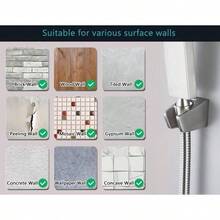Soporte de pared para cabezal de ducha de mano, soporte para cabezal de ducha de mano, soporte de ducha de mano, soporte de mano 2 - cepillado níquel - Ver 6