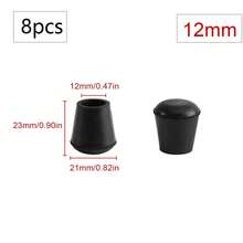 8pcs Round Furniture Foot Caps Chair Table Sofa Anti-Slip Silent Rubber Leg Pad Wooden Floor Anti-Scratch Protective Pad U029 - Black - View 13