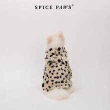 1pc Pet Dog Hoodie, Leopard Plush Sweatshirt, Suitable For Small/Medium Dogs & Cats In Cold Weather, Christmas Gift - Multicolor - View 12