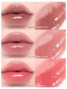 Rom&nd Romand 持久亮泽唇釉 31 TANNED COCO，啫喱质地，光泽透明，不粘腻，可叠加涂抹，轻盈持久，斜角心形刷头，口袋大小，易于涂抹，5秒打造办公室光泽，韩式彩妆，3.5克/0.12盎司 - 31 TANNED COCO - 查看 8