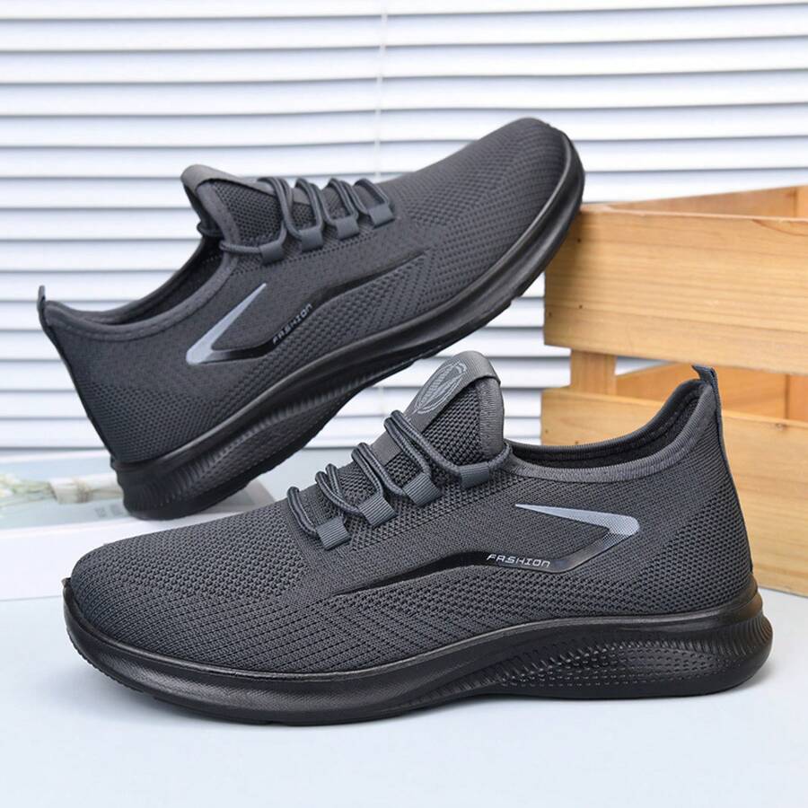 Men Casual Athletic Shoes - Grey - View 1