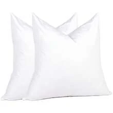 2 Pack Natural Feather Down Throw Pillow Inserts, Couch Cushion, Sham Stuffer,  Square Polyester White Decorative Pillows For Couch Bed Sofa Patio Furniture-14*22in/20*20in/22*22in/24*24in - 白色 - 查看 12