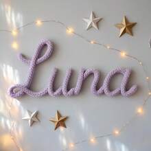 Placa de nombre personalizada de alambre: Placa de nombre personalizada, decoración de nombre de habitación, texto personalizado, regalo, texto de alambre, decoración de habitación, regalo de Navidad, regalo del Día de la Madre - Multicolor - Ver 5