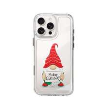 Funda para móvil con diseño de gnomo navideño. Compatible con teléfonos ,  17,  16 Pro Max,  15 Pro Max,  13 y  12. Fabricada en TPU para una protección eficaz contra golpes y caídas. Un regalo ideal para familiares y amigos en estas fiestas de invierno y Navidad. - transparente - Ver 6