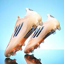 男士足球鞋、女士足球鞋、专业人造草坪足球鞋、男士室内/室外运动鞋、时尚运动鞋、男女通用户外草地足球鞋（AG/FG） - 橘色 - 查看 4