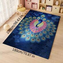 1 pièce Tapis de bain antidérapant à motif de plume de paon, tapis de cuisine antidérapant, convient pour la salle de bain, la cuisine extérieure, la décoration printanière de la maison