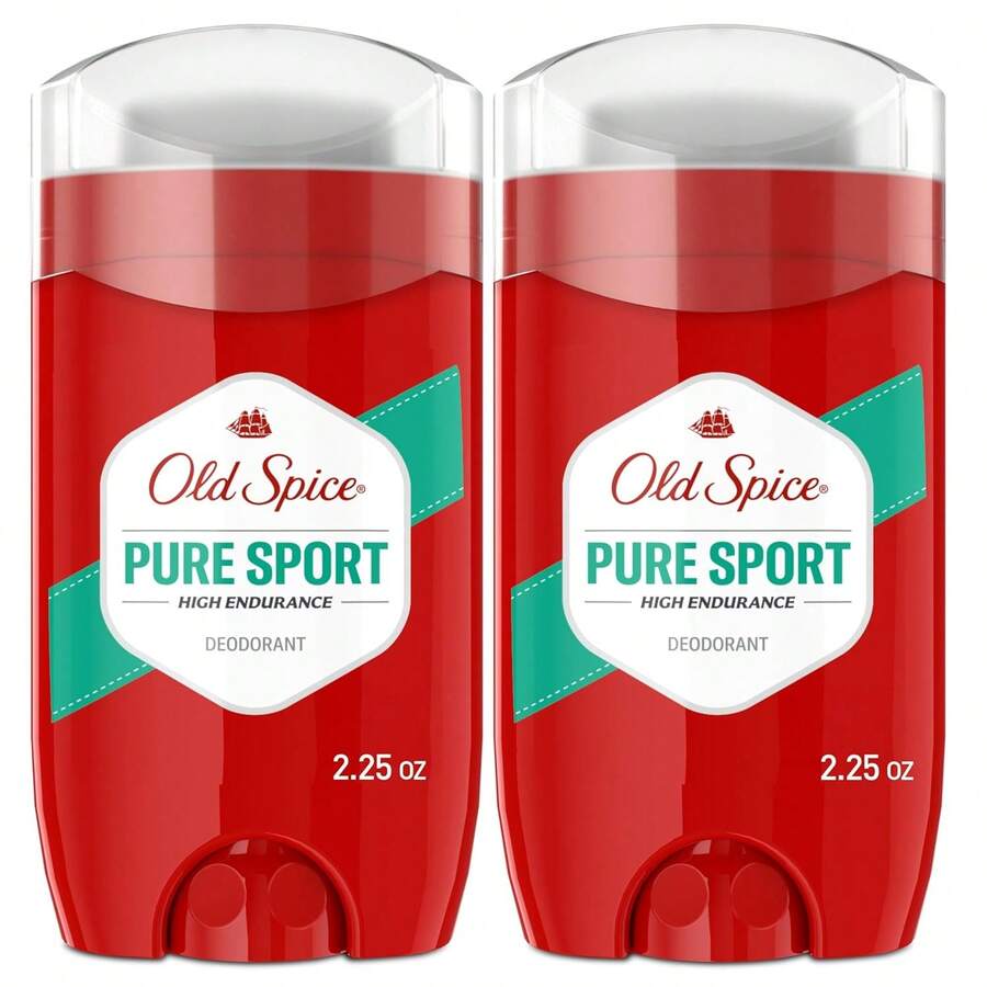 Old Spice Aluminum Free Deodorant For Men, High Endurance, 24/7 Sweat Defense & Odor Protection, 24/7 Freshness & Lasting Scent, Pure Sport Scent, 3.0 Oz (Pack Of 2), New Year Grooming Refresh - 紅色 - 查看 1