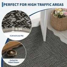 Simple Kitchen Modern Home Decor Area Rug Soft Non Slip Stain Resistant Carpet Thin Non Shedding Printed Floorcover Low Pile Bordered Entrance Runner Rug Washable Easy To Clean Mat Throw Rug For Laundry Living Room Hallway Bathroom Bedroom Dinning Room - Abu-abu Coklat - View 7