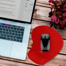Mousepad Tapete Ergonómico Soporte Mano Gel Antideslizante, almohadilla ergonómica para computadora, soporte muñeca escritorio, tapete antideslizante computadora, accesorio oficina, tecnología cómoda para trabajo - Rojo - Ver 8