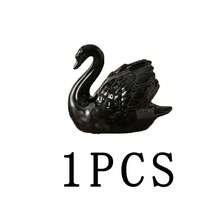 1pc Couple Swan Ceramic Decor, Creative Modern Minimalist Ceramic Swan Ornament For Home, Party, Couple, Love, Garden, Wedding Decoration - Multicolor - View 9