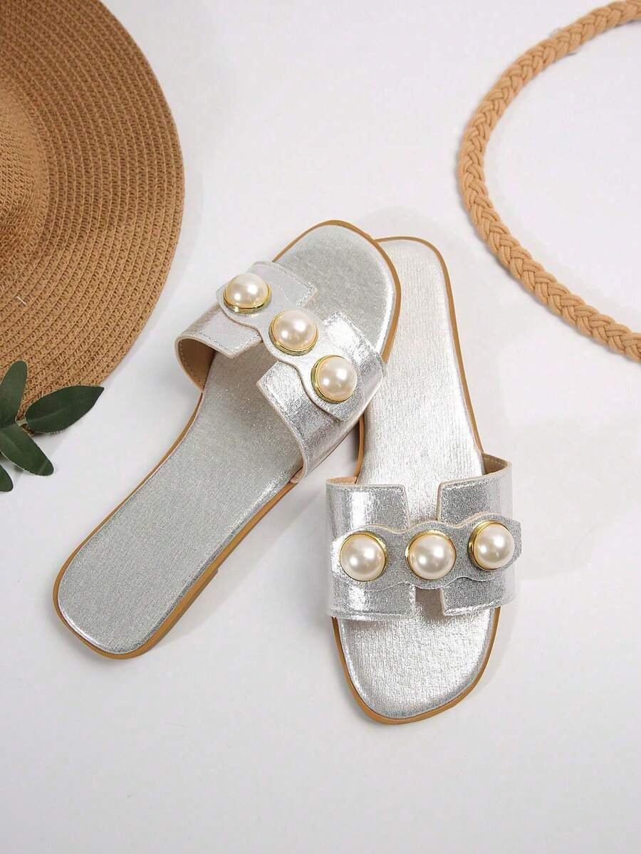 New Fashion Flat Sandals For Women - Silver - View 1