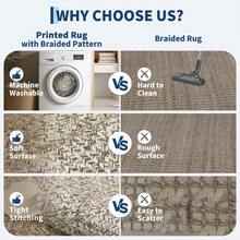 Simple Kitchen Modern Home Decor Area Rug Soft Non Slip Stain Resistant Carpet Thin Non Shedding Printed Floorcover Low Pile Bordered Entrance Runner Rug Washable Easy To Clean Mat Throw Rug For Laundry Living Room Hallway Bathroom Bedroom Dinning Room - 米灰色 - 查看 6