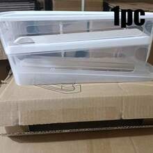 1pc Automatic Double-Layer Egg Holder - 12-14 Eggs Capacity, Hinged Sliding Design, Keeps Eggs Fresh, Non-Food-Contact Plastic, Refrigerator & Kitchen Organizer