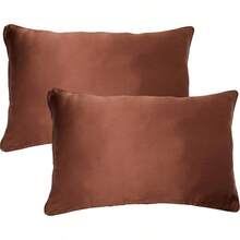 Luxor Crown Set Of 2 Mulberry Silk Standard Pillowcases Chocolate - Chocolate - View 5