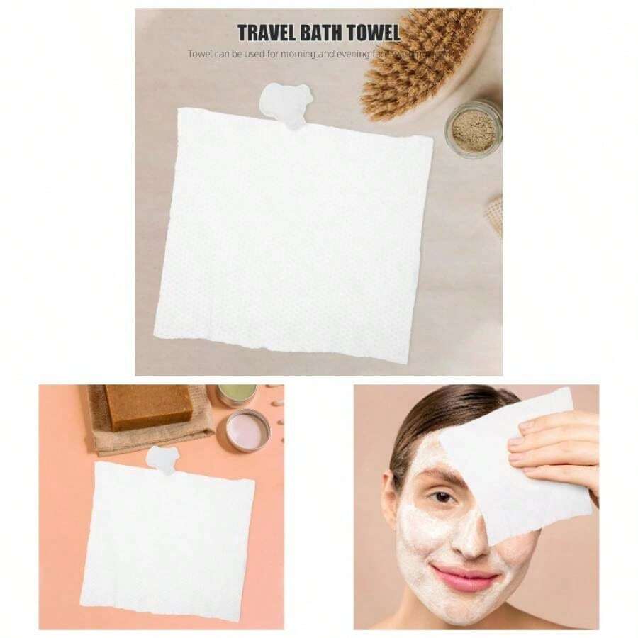 50 Toallas Comprimidas Porttiles para Viaje Toallas de Bao Desechables Grandes y Gruesas Compactas para Limpieza y Corporal Paquete de 50 Piezas - inicial - Ver 1