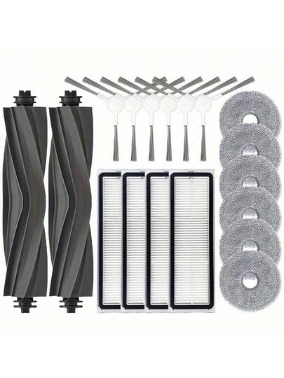 Set Dreame L10 Series Robot Stofzuiger Accessory Kit Compatible Prim/L10s Pro/L10 Pro, Includes HEPA Filters, Main Brushes, Mop Cloths Plastic Cloth Vloer Attachment