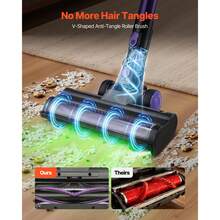 Cordless Vacuum Cleaner, 25KPA Max Powerful Suction, Rechargeable Anti-Tan Gle Stick Vacuum With Dust Cup, Lightweight Handheld Vac With 35mins Runtime For Home, Carpet, Pet Hair, Hard Floor - 查看 3