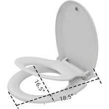 Toilet Seat With Built-In Toddler Potty Training Seat, Mother And Child Cover, Slow Close, Easy To Install. - White - View 9