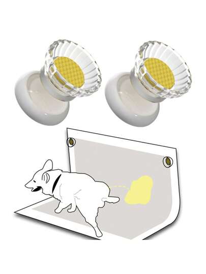 1套/2个磁性宠物尿垫支架，易于安装的壁挂式宠物尿垫支架，抛光塑料材质，狗狗如厕配件，幼犬如厕训练垫固定夹，防滑尿垫固定器，适用于可清洗或一次性尿垫，可壁挂或落地安装，易于锁定设计，适用于狗狗、猫咪和小型宠物，浴室用品，浴室工具