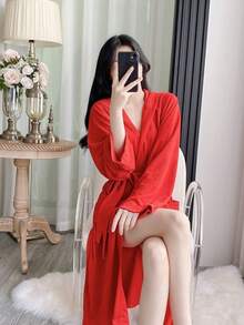 1 Áo choàng tắm cỡ lớn Unisex, Áo choàng ngủ thấm hút, Thích hợp cho khách sạn, Mùa hè, Mùa thu, Mùa đông, Các cặp đôi, Kích thước cực lớn - Nhiều màu - Xem 3