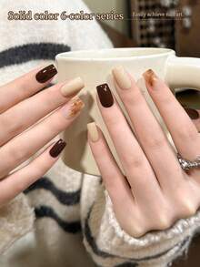 XEIJAYI 6-Color Autumn-Winter Solid Nail Gel Set - Warm Mocha, Rust & Deep Burgundy Hues For Cozy Seasonal Glam, Perfect For Fashionable Women's Daily Wear & Holiday Parties, Long-Lasting & Easy Apply - 彩色 - 查看 7