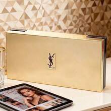 Yves Saint Laurent Golden Luxury Makeup Box - Premium Compact Case, Travel Powder Organizer, Elegant Design - Gold - View 6