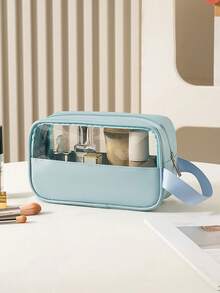 1pc Transparent Visible Travel Makeup Bag, Multifunctional Waterproof Storage Pouch, Portable Minimalist Toiletry Organizer Bag For Cosmetics, Skincare, Suitable For Beach, Travel, Dorm, Party, Birthday Gift For Women, Friends, Family,Pouch,Makeup Pouch,Travel Essential - Multicolor - View 23