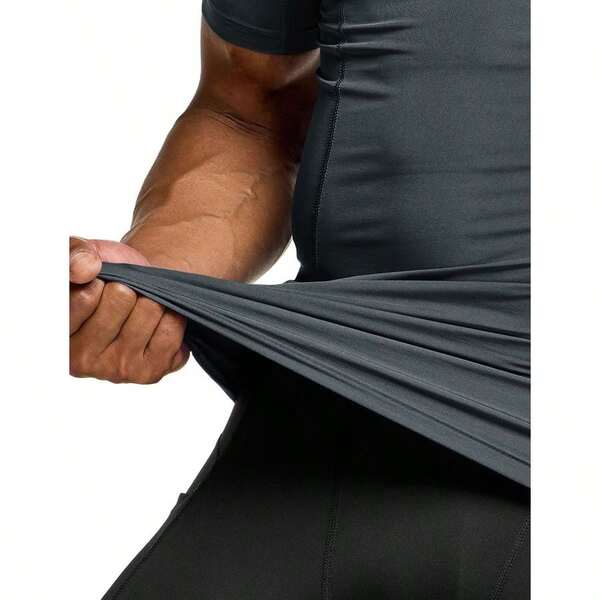 Men's Cool Dry Short Sleeve Compression Shirts, Athletic Workout Shirt, Active Sports Base Layer T-Shirts