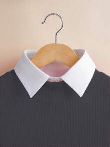 女士可拆卸假领衬衫，半截衬衫，仿领设计，适合女孩，领子，衬衫，女式衬衫，商务职业女性，女士礼物，商务休闲女性 - 彩色 - 查看 3