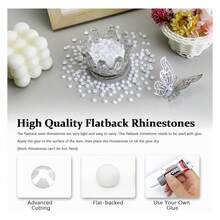 4500PCS Resin Flatback Rhinestone, 2mm 3mm 4mm 5mm 6mm Solid White Flatback Rhinestones For Tumblers, Nails Art, Mugs, Bottles, Craft Dration, Loose Bling Glitter Gem Stone - 多色111 - 查看 2