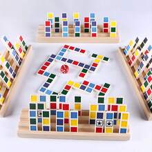 Chromino Deluxe 80Pcs/Set Colorful Dominoes Game Suitable For Family Gatherings And Party Game Nights