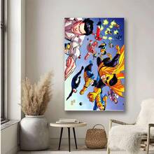 Framed Anime Invincible Superhero Canvas Wall Art Vibrant Action-Packed Scene Poster, High-Quality Canvas Print For Bedroom, Garage, Hallway Decor - Perfect Gift For Comic Fans & Enthusiasts, Dynamic Illustration, Vivid Color Artwork For Bedroom, Bathroom, Kitchen, Office, Cafe Wall Decor, Room Decor. - Đóng khung - Xem 3