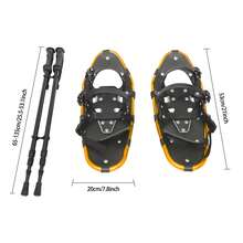 TFCFL 21 Inch Snowshoes, Snowshoes& Adjuatable Trekking Polesfor 35-40EUR Shoe Size, Snowshoes For Men Women Youth