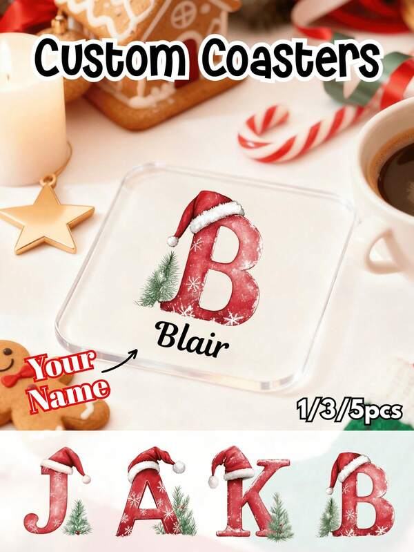 Posavasos personalizados con fotos y nombres, un regalo perfecto para familiares, amigos, parejas, dueños de mascotas, amantes y colegas. Ideal para regalos de inauguración de casa, aniversario, bautizo, cumpleaños, boda, días festivos y San Valentín. Posavasos de recuerdo sentimental con fotos, fechas y citas personalizables. Posavasos cuadrados de acrílico que agregan un toque emocional al uso diario.