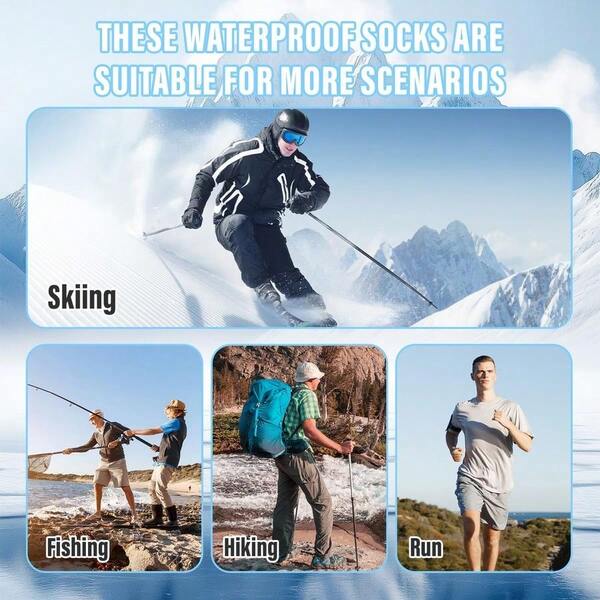 Waterproof Socks For Men Women, Lightweight Hiking Socks Outdoor Gear,Explorer Socks All-Season Outdoor Activities