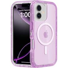 GUNIGEMA For IPhone 17 Pro Max , Compatible With  Dual Layer Transparent Magnetic Phone Case, Heavy Duty Anti-Drop Shockproof Protection Phone Cases For IPhone 17 Air, 6.5 Inch, Orange - Purple - View 13