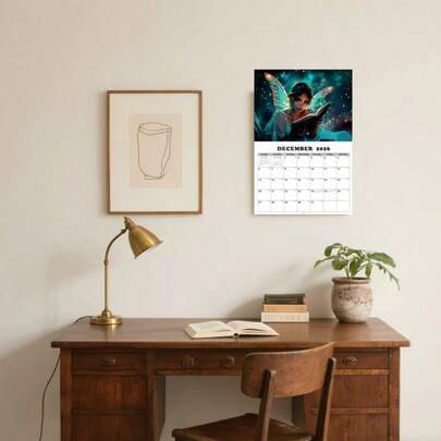 2026年英文挂历，多国节日，奇幻世界月度计划表