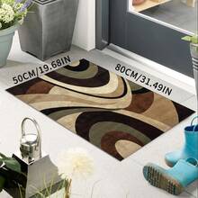 Modern Geometric Retro Pattern Rug - Polyester Fiber Backing Non-Slip Polyester Mat, Durable Home Decor Carpet, Washable Rug Suitable For Living Room, Bedroom, Dining Room And Kitchen