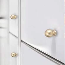 1pc Solid Aluminum Alloy Single Hole Drawer Pull Handle, Minimalist Modern Round Cabinet, Wardrobe, Shoe Rack Knob - Multicolor - View 5