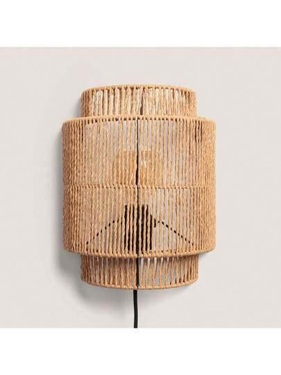 Alpinaluz Jute Rope Wand Verlichting Plug Switch made Rustic Boho Lamp Bedroom Or Living Room, E27 Socket "DALIA" view 5