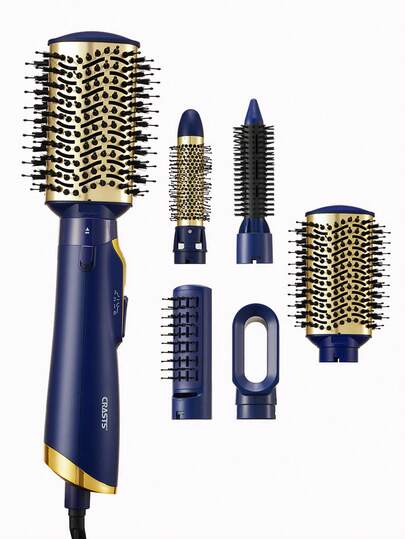  CRASTS Hair Dryer,Hair Brush, Blow Dryer,Hair Styling,Multifunction For Hair Curler,Curling Iron & Straightener,Quick Dry Low Noise,With 5 Attachments,3 Settings For Wind And Home& Salon Use,Hair Care Gift